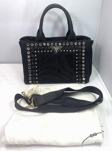 プラダ PRADA ビジュー カナパ キャンバス 2WAYバッグ 1BG439