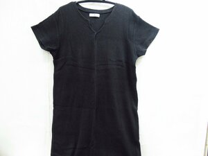 O-120【直接引取不可】 URBAN RESEARCH Sonny Label アーバンリサーチサニーレーベル 半袖 ワンピース ワッフル生地 ？ サイドスリット 黒