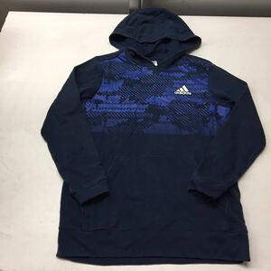 送料無料★adidas アディダス★トレーナー プルオーバー パーカー★ジュニア キッズ 160★ネイビー#30908sao