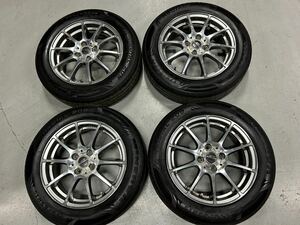 タイヤホイール4本セット フィット キューブ マーチ ヴィッツ等 175/65R15 アルミホイール 15インチ5.5J +50 4穴 PCD100 SCHNEDER A-TETECH