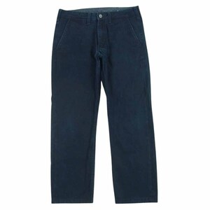 MOMOTARO JEANS 桃太郎ジーンズ インディゴ チノ トラウザー パンツ コットン 日本製 インディゴブルー系 W30【中古】