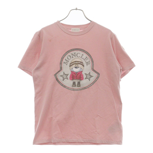 MONCLER モンクレール 23SS フロントプリント 半袖Tシャツ ピンク キッズ I29548C00001