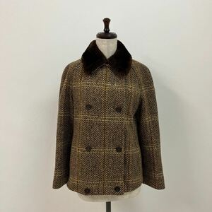 S Max Mara エス マックスマーラ WEEK END LINE ウィークエンド ライン ツイード ファー ジャケット サイズ 36 ブラウン 系 jacket 611