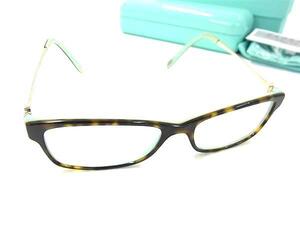 1円 ■美品■ TIFFANY＆Co ティファニー TF2140-F 8134 53□16 べっ甲調 サングラス 眼鏡 メガネ レディース ブラウン系 FF4254