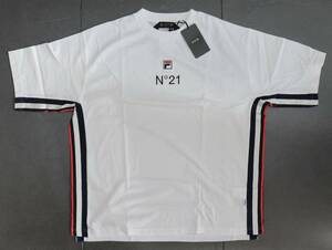 定価26000 新品 本物 N°21 × FILA ヌメロヴェントゥーノ フィラ Tシャツ 18-C100 XL 1068