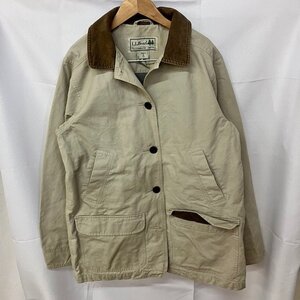 T51 L.L.Bean M　アメリカ古着　コットン　ナイロン　ボタン留め　ハンティング　ジャケット　ベージュ　エルエルビーン　メンズ