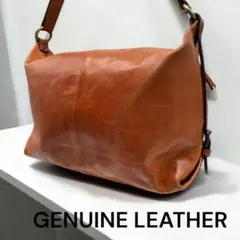 【希少】ミケランジェロ　GENUINE LEATHER レザーショルダーバッグ