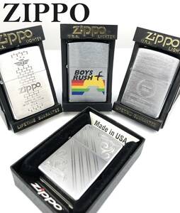 7706005-1【美品】ZIPPO/ジッポー/オイルライター/BOYSRUSH/４点/セット/おまとめ/まとめて