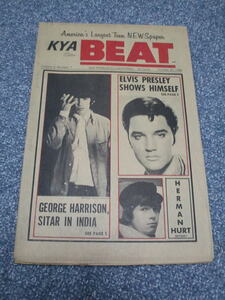 雑誌■「KYA BEAT」誌　1966年もの！　//　ジョージハリスン ビートルズ、エルビスプレスリー他