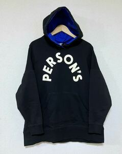 【美品】PERSON’S パーソンズ ロゴ オーバーサイズ スウェットパーカー サイズ L