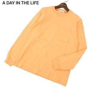 A DAY IN THE LIFE ユナイテッドアローズ 通年 USAコットン★ 胸ポケット 長袖 カットソー ロンTシャツ Sz.L　メンズ　C4T07228_7#F