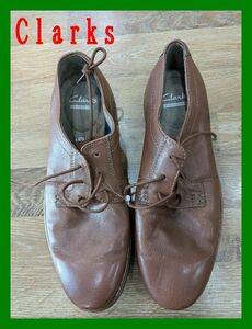 新品Clarks クラークスUS8サイズ 25.5cmメンズプレーントゥ茶