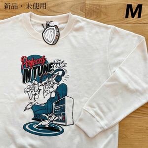 新品【M】トムとジェリー　アメカジ　長袖　トレーナー メンズ　レディース　ワーナーブラザーズ　アメコミ　グッズ　tシャツ