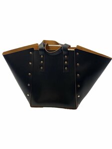 Hender Scheme◆Assemble Hand Bag Wide M/トートバッグ/牛革/BLK/無地