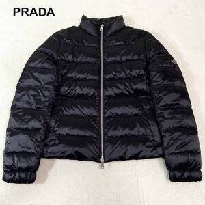 20AW ☆極美品☆ PRADA プラダ　三角ロゴ　ダウンジャケット　レディース　38号　ブラック　黒