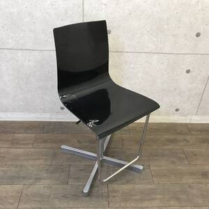 【値下 直接引取可】Cassina IXC. カッシーナ・イクスシー DESALTO WOK 535 ウォック 535 カウンターチェア グロッシーブラック I1129-2 　