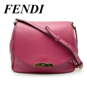 FENDI フェンディ ショルダーバッグ レザー ピンク 8BT214