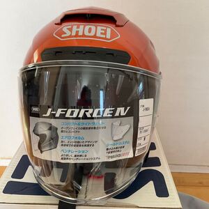 新品ショウエイジェットヘルメットJ-FORCE IV Mサイズ（57cm） タンジェリンオレンジ SHOEI