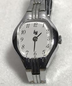 CHRIST GM キリスト 腕時計 SWISS 2針 シルバー基調 純正ベルト レディース腕時計 ジャンク品