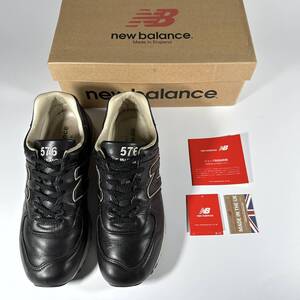 UK製【LIMITED EDITION】NEW BALANCE LM576UK BKU BLACK/TAN US8 26cm オールレザー 限定 M576 イギリス英国製 ブラック 黒 スニーカー