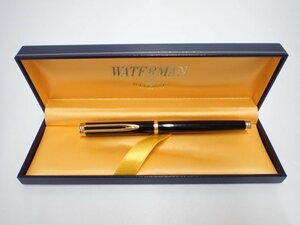 Waterman Ideal ウォーターマン アイデアル (18K 750 F 細字) 万年筆 ブラック&ゴールドトリム ケース付 ∬ 6E68A-23