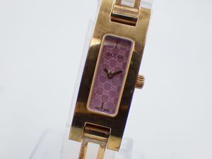 355938【1円スタート】GUCCI グッチ 13495274 ピンクシェル文字盤 ピンクゴールド レディース 時計 クオーツ ケース12mm