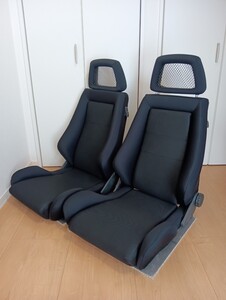 極上 RECARO LX black 左右 2脚セット フルレストア後未使用です！！　 黒　レカロ　lx.ls.sr