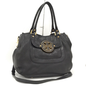 TORY BURCH 2WAYハンドバッグ レザー ブラック