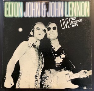 エルトン・ジョン＆ジョン・レノン ライヴ!★Elton John & John Lennon Live!★見本盤 中古アナログレコード