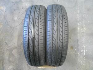 中古タイヤ2本セット 2023年製 155/65R14 75S ダンロップ EC202 デイズ N-WGN ワゴンR等