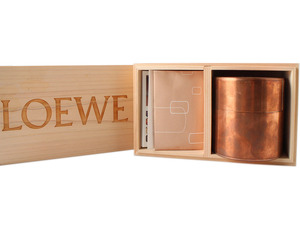 E25362 美品 LOEWE ロエベ 開化堂 茶筒 オリジナル茶さじ 箱付き