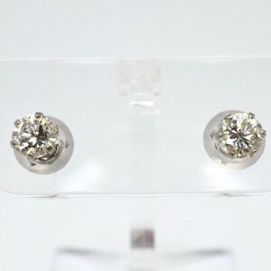 良品!!◆Pt900 天然ダイヤモンドピアス◆N 約0.6g 0.20ct 0.20ct diamond jewelry earring EA2/EA2