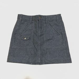 【送料360円】国内正規品 POLO JEANS ラルフローレン ウールミニスカート 女性用 レディース サイズ0 古着 H-159