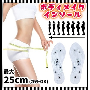 ダイエット インソール 足つぼ マッサージ 中敷き 23cm 24cm 25cm 磁気 血行促進 むくみ 冷え性 健康サンダル 姿勢改善 でこぼこマット