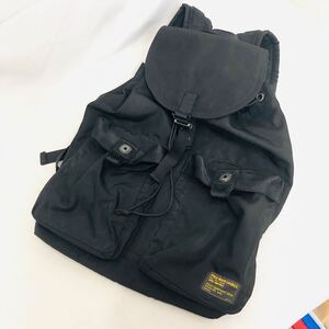 1円 POLO RALPH LAUREN ポロ ラルフローレン ナイロン リュック バックパック 巾着 黒 ブラック