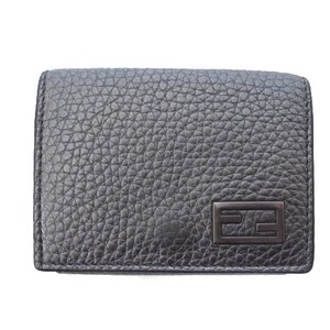 フェンディ FENDI 7M0280 AJJ1 F1HR3 FFロゴ 三つ折り 二つ折り財布 ウォレット ミニ コンパクト レザー グレー メンズ