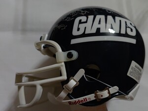 NFL NewYork GIANTS SEAN LANDETA 直筆サイン Riddell社 ミニヘルメット メモラビリア ショーン・ランデタ＃5