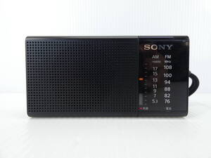 ★☆SONY ワイドFM対応 FM/AMコンパクトラジオ ICF-P37 動作品 オマケ新品電池付き☆★