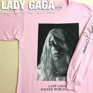 ★稀少正規ツアーグッズ!!★オフィシャル品★【LADY GAGA レディーガガ】ジョアンワールドツアー ホーン 長袖 Tシャツ【L】ピンク K2-704