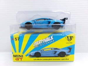 TSMモデル ミニGT 1/64 LBワークス ランボルギーニ アヴェンタドール ライトブルー (4246-174)