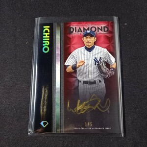 【5シリ】イチロー 直書きサイン 2023 Topps ダイヤモンドアイコン Ichiro Polychromatink RED GOLD INK AUTO /5 NY Yankees ヤンキース