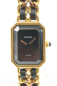 CHANEL シャネル プルミエール Sサイズ クォーツ ゴールドカラー レディース 腕時計 3577-HA