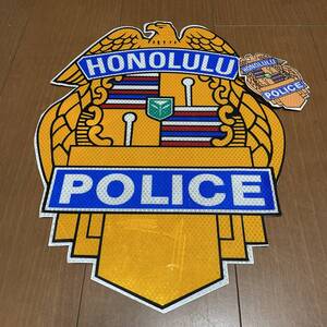 【激レア】HONOLULU POLICE DEPARTMENT HPD DECAL ハワイ ホノルル市警 本物 デカール ポリスカー パトカー 【もちろん本物】