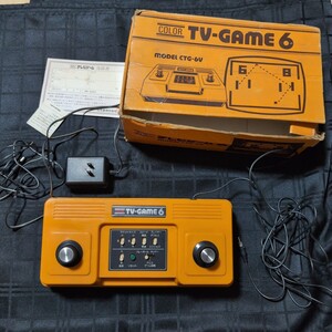 現状品　任天堂　カラー　テレビゲーム　TVゲーム　6　CTG-6V　Nintendo　当時物　箱　アダプター　1977年