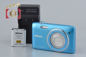 【中古】Nikon ニコン COOLPIX S3500 オリエンタルブルー コンパクトデジタルカメラ