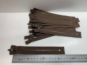 YKK ファスナーNo.3　エクセラ　　#568ブラウン　ドロップ　16cmハンドメイド 　16本　バッグ　鞄　財布　 ポーチ