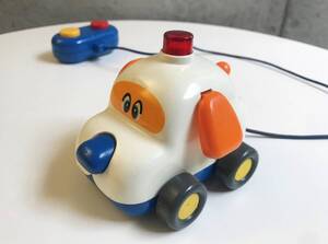 ★レア！「 TOMY 犬のおもちゃ 」1988年 トミー　リモコン　可愛い　ワンちゃん　パトカー? ユーズド　詳細不明　ビンテージ 玩具