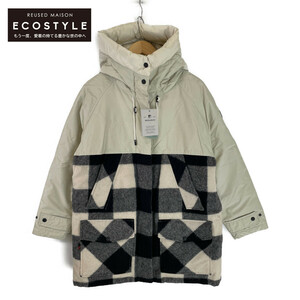 1円 WOOLRICH ウールリッチ WWCPS2835Z ホワイト チェック Buffalo Tundra Parka ジャケット XS ホワイト レディース