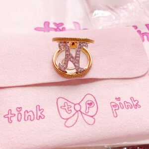 ティンクピンク 指輪　リング　tink pink アクセサリー AHKAH K18YG 定価¥23.100 イニシャルリング　PP-38 #11 11号 ストーン　アーカー N