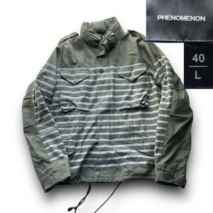 00s PHENOMENON フェノメノン M-65 ストライプ ミリタリー ジャケット size L Y2K レジェンド ストリート